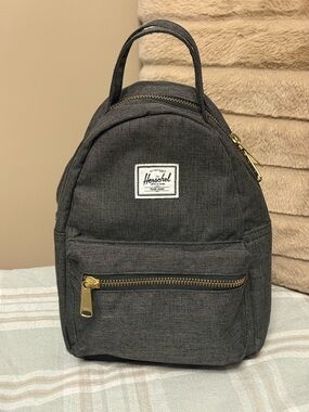 Herschel Supply Company Mini Backpack in Charcoal with Gold Zippers